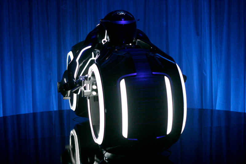 Illustration for article titled Tron Light Cycle Revealed Live At Flynn's Arcade!